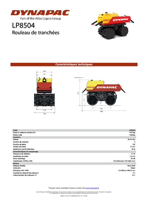 Vibration Trench Rollers Dynapac LP 8504