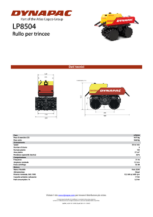 Vibration Trench Rollers Dynapac LP 8504