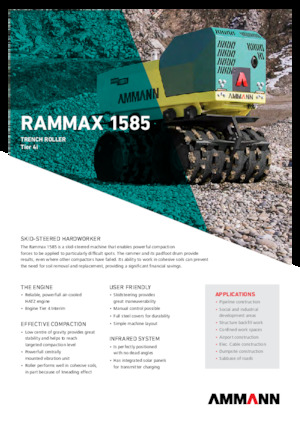 Vibration Trench Rollers Ammann Rammax 1585