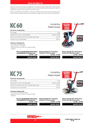 Walk-behind Trowels Breaker KC 75-04
