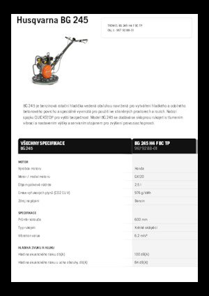 Walk-behind Trowels Husqvarna BG 245