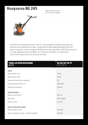 Walk-behind Trowels Husqvarna BG 245