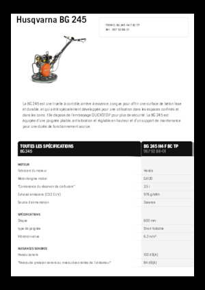 Walk-behind Trowels Husqvarna BG 245