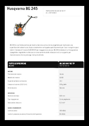 Walk-behind Trowels Husqvarna BG 245