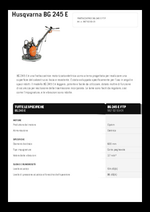 Walk-behind Trowels Husqvarna BG 245E