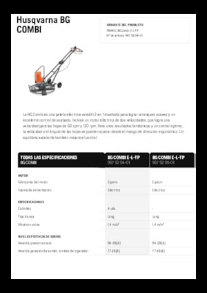 Walk-behind Trowels Husqvarna BG COMBI