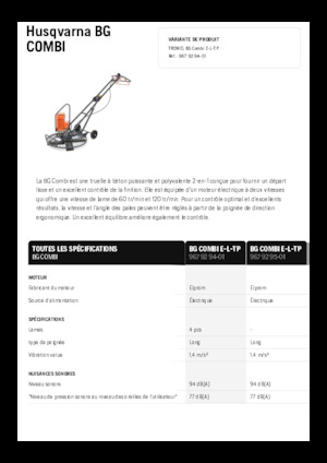 Walk-behind Trowels Husqvarna BG COMBI