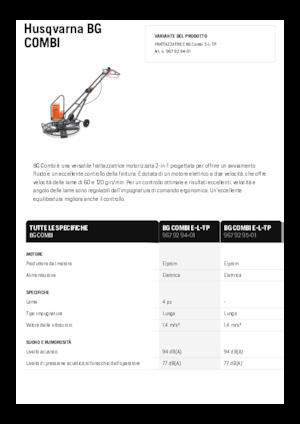 Walk-behind Trowels Husqvarna BG COMBI