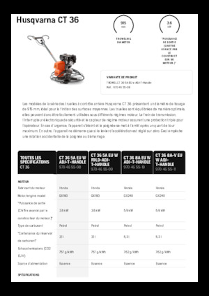 Walk-behind Trowels Husqvarna CT 36