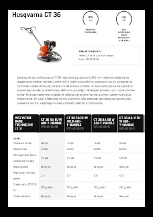 Walk-behind Trowels Husqvarna CT 36