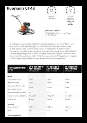 Walk-behind Trowels Husqvarna CT 48