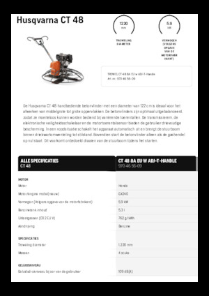 Walk-behind Trowels Husqvarna CT 48