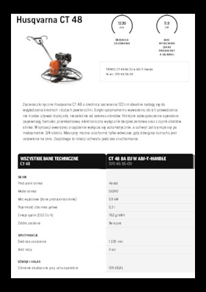 Walk-behind Trowels Husqvarna CT 48