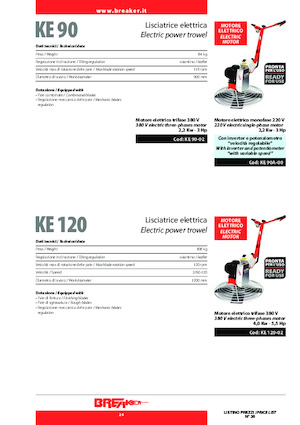 Walk-behind Trowels Breaker KE 90-01