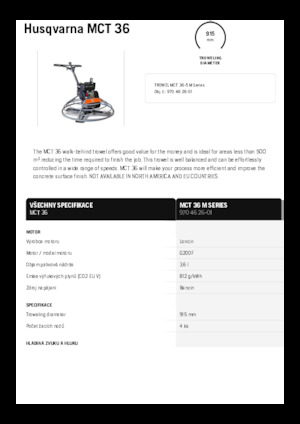 Beton Perdah Makinesi Husqvarna MCT 36