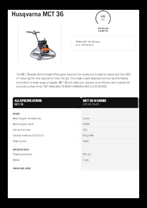 Beton Perdah Makinesi Husqvarna MCT 36