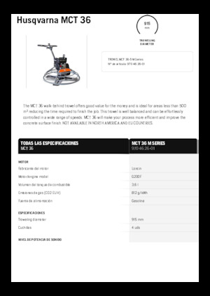 Beton Perdah Makinesi Husqvarna MCT 36