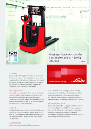 El İstifleyiciler Linde D06 