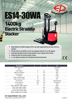 El İstifleyiciler EP ES14-30WA