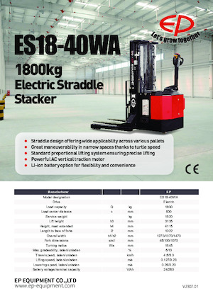 Walkie Stackers EP ES18-40WA