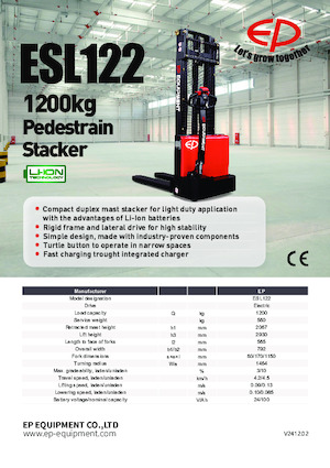 Walkie Stackers EP ESL122