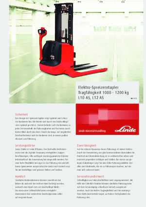 El İstifleyiciler Linde L12AS Triplex 120x50