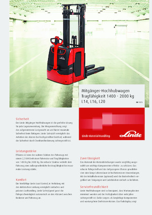 Walkie Stackers Linde L14 Std. 