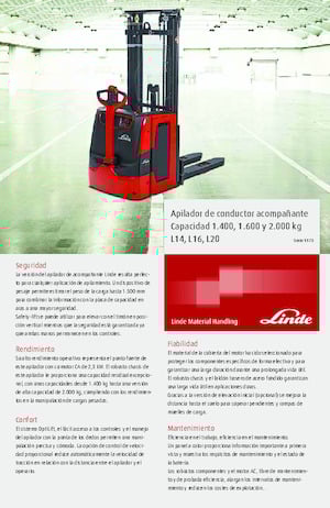 Walkie Stackers Linde L14 Std. 