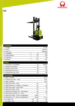 Walkie Stackers PRAMAC Lifter NX 12/20