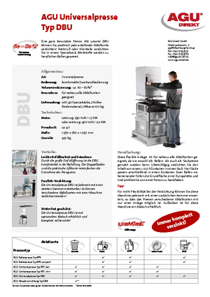 Waste Presses AGU DBU