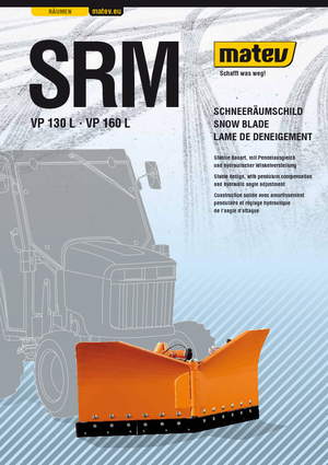 Wedge Snowploughs Matev SRM-VP 130 L