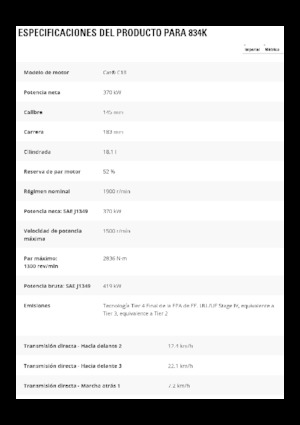 Wheel Dozer Caterpillar 834K