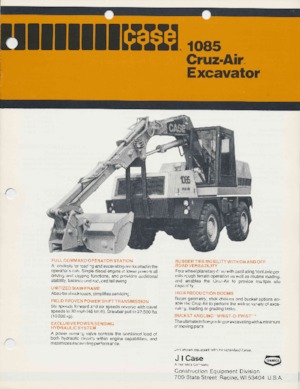 Wheel Excavators Case 1085