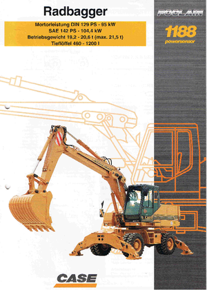 Wheel Excavators Case Poclain 1188 PM 4A