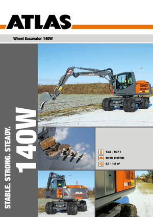 Tekerlekli ekskavatörler Atlas 140 W