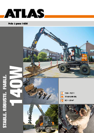 Tekerlekli ekskavatörler Atlas 140 W