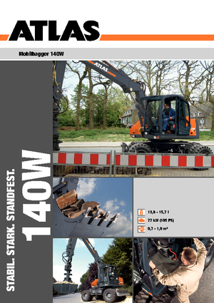 Tekerlekli ekskavatörler Atlas 140 W