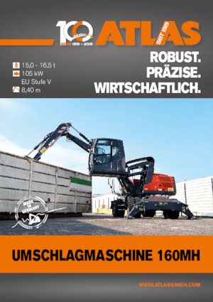 Tekerlekli ekskavatörler Atlas 160 MH
