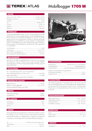 Wheel Excavators Atlas 1705 M