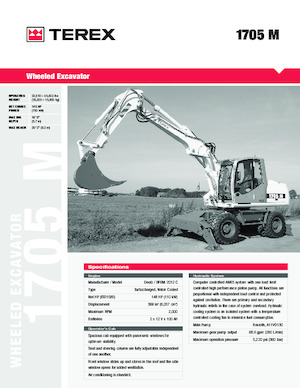 Wheel Excavators Terex 1705M