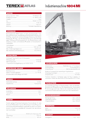 Wheel Excavators Atlas 1804 MI