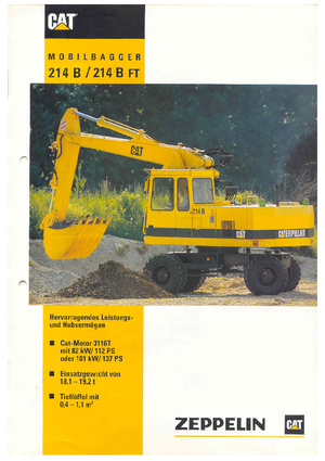 Wheel Excavators Caterpillar 214B