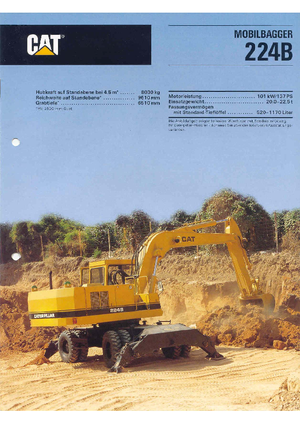 Wheel Excavators Caterpillar 224 B