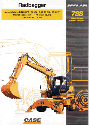 Tekerlekli ekskavatörler Case Poclain 788 P2AL