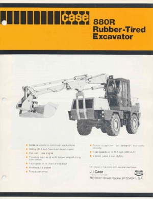 Wheel Excavators Case 880R