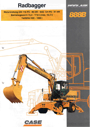 Wheel Excavators Case Poclain 888 B PL