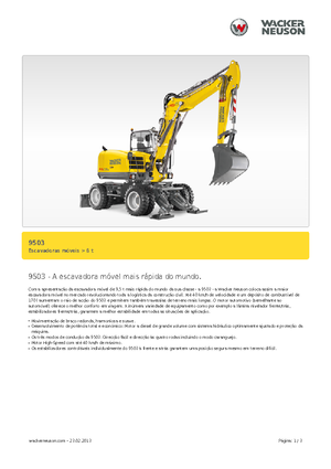Wheel Excavators Neuson 9503