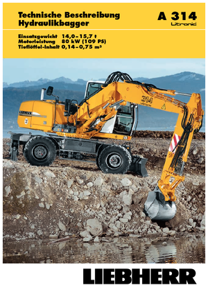 Tekerlekli ekskavatörler Liebherr A 314 Litronic