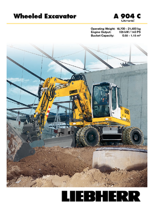 Wheel Excavators Liebherr A 904 C Litronic