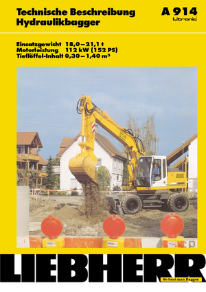 Wheel Excavators Liebherr A 914 Litronic